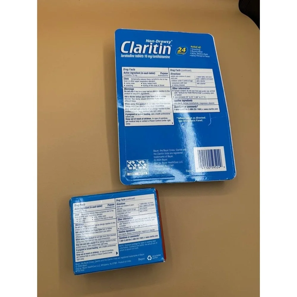 Claritin 24hr‎ Non-drowsy Allergy Tablets Loratadine 10mg 115+45 Tablets Set NEW